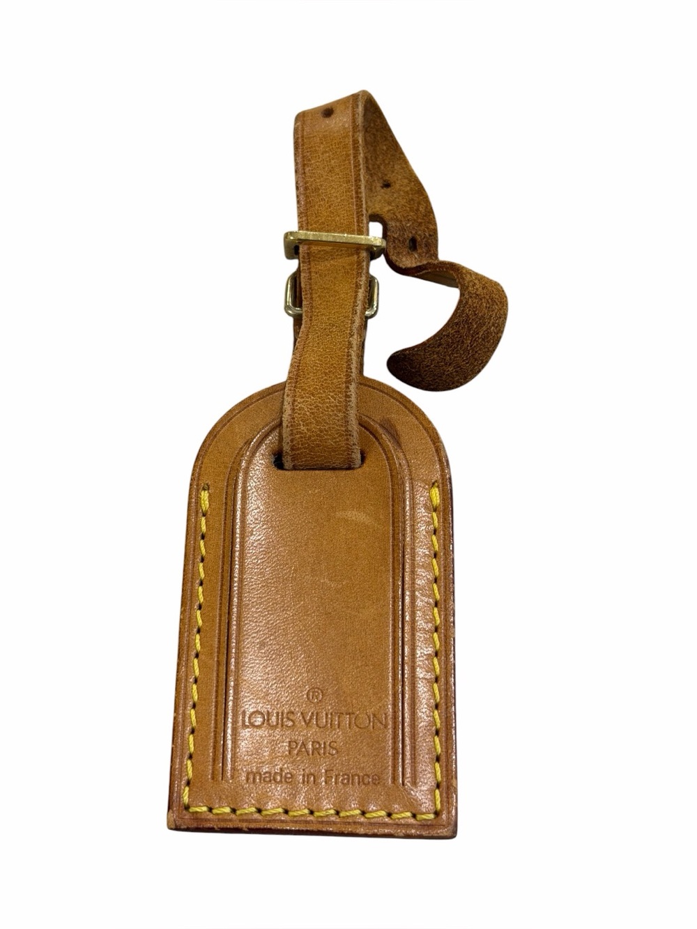 Louis Vuitton Vachetta Leather Luggage Tag 2.75” x 1.57”